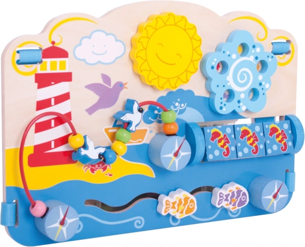 Bigjigs Baby Houten motorische plaat zee