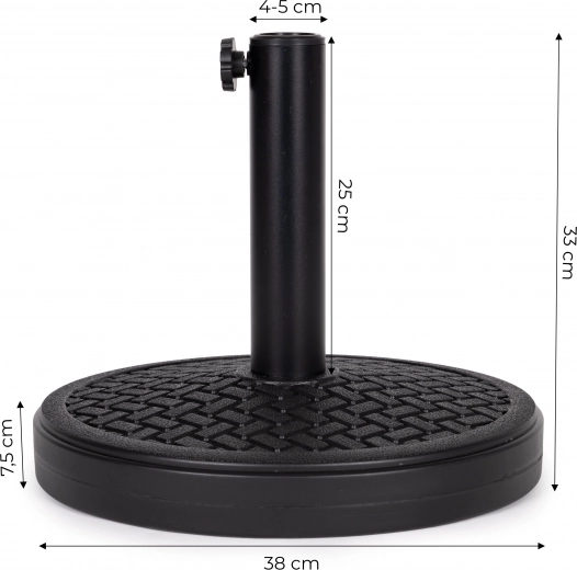 Bevestiging van de parasol