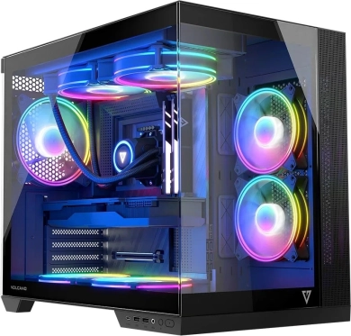Volcano panorama apex ARGB 7F midi – grijze computerbehuizing