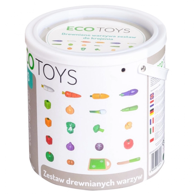 Houten snijgroenten 20 stuks Ecotoys