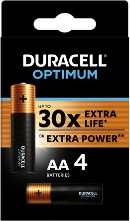 Alkaline batterijen AA LR6 Optimum, verpakking 4 stuks