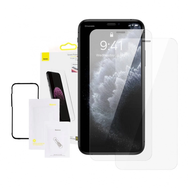 Baseus 0,3mm volledig glazen folie van gehard glas (verpakking 2 stuks) voor iPhone – XS Max / 11 Pro Max 6,5 inch