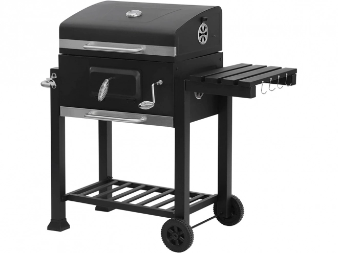 Tuinbarbecue op Houtskool met Twee Roosters en Thermometer