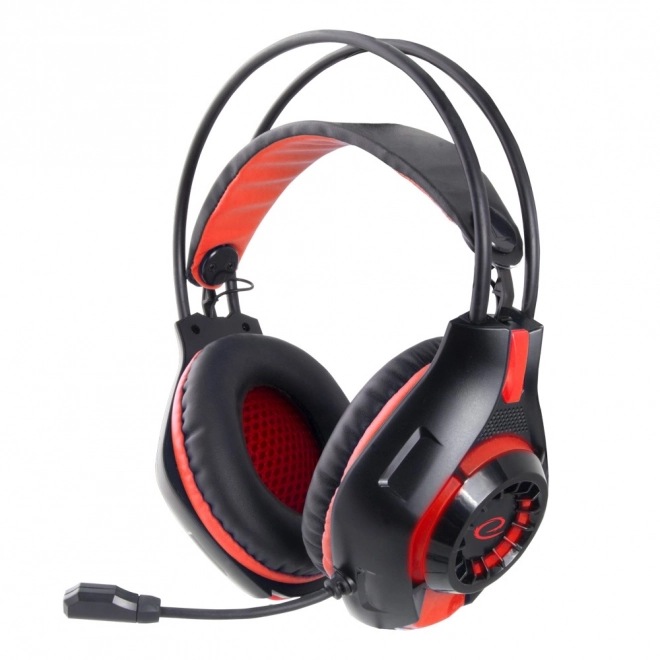 Gaming koptelefoon met microfoon Deathstrike rood