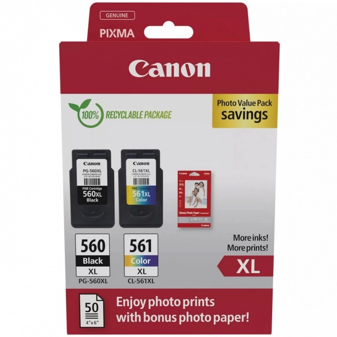 Canon PG-560XL/CL-561XL inktpatroon met fotopapier