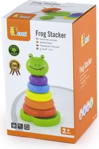 Houten stapelpiramide Kikkertje