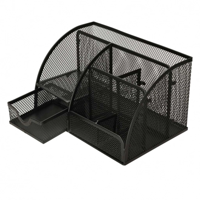 Metalen bureau-organizer met 7 vakken – zwart