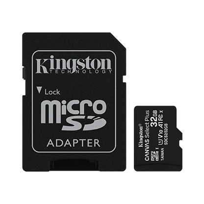 MicroSD-geheugenkaart 32GB Canvas Select Plus 100MB/s adapter