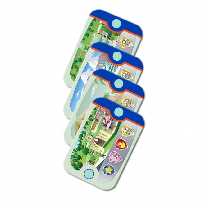 Handpoppen 4st stof Paw Patrol in doos 26x30x6cm