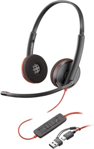Koptelefoon Blackwire USB-A/C zwart