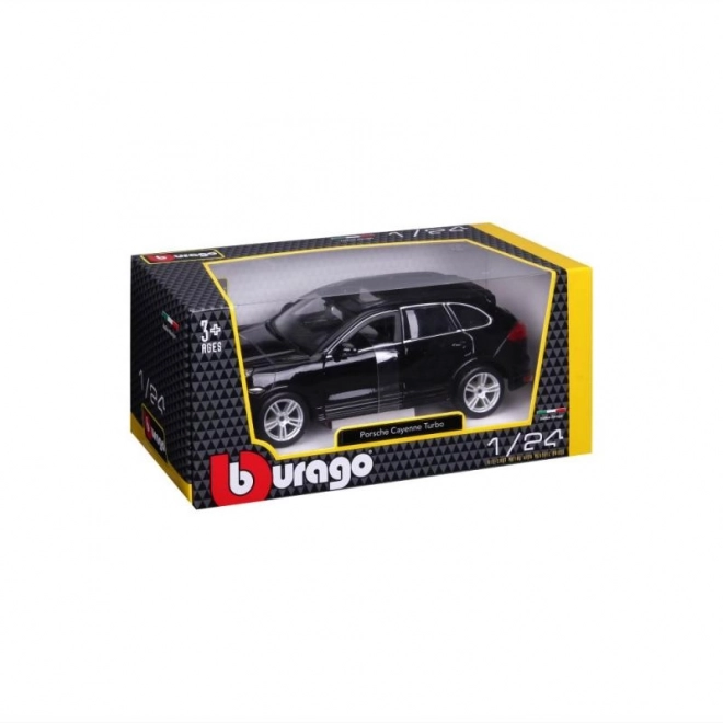 Metalen model Porsche Cayenne Turbo zwart 1/24