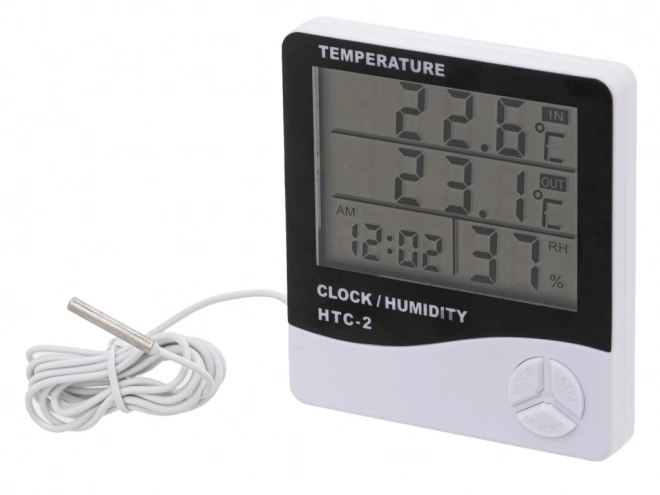 5v1 thermometer, hygrometer en klok HTC
