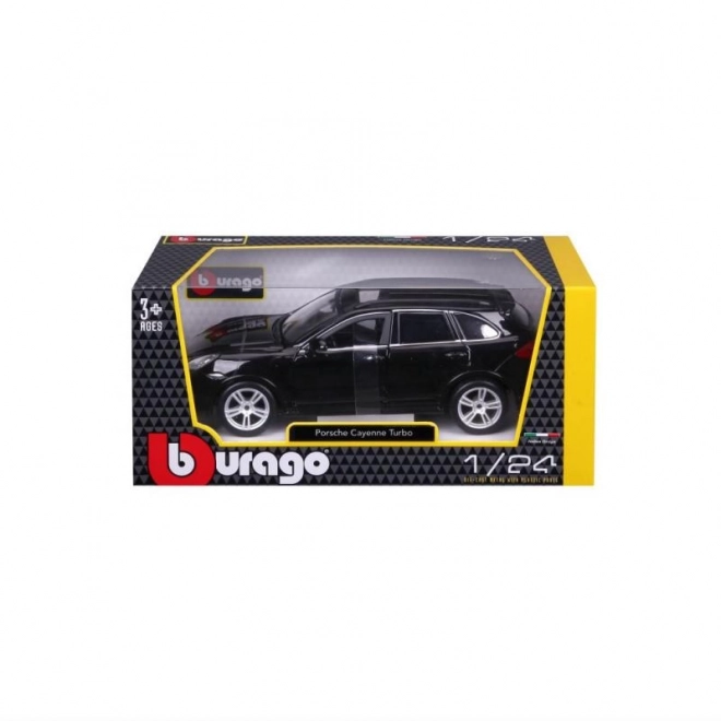 Metalen model Porsche Cayenne Turbo zwart 1/24