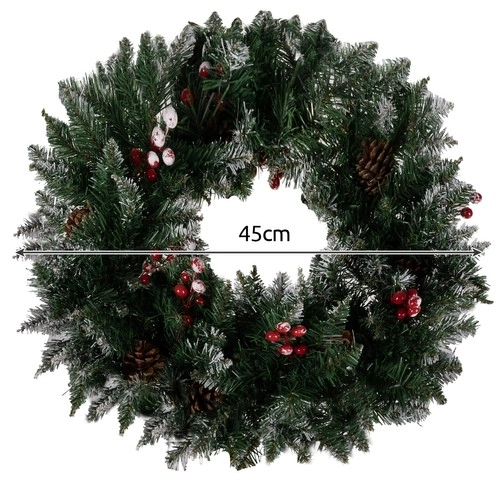 Ruhhy besneeuwde kerstguirlande 22302