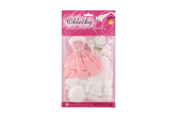 Poppenkleertjes met accessoires - 2 stuks