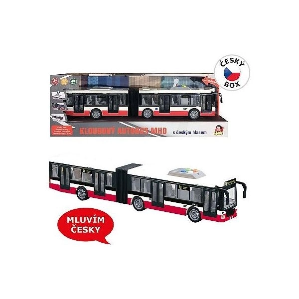 Bus met frictiemotor met geluidseffecten en lichteffecten
