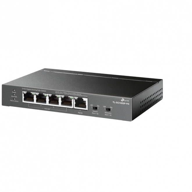 TP-Link TL-SG1005P-PD netwerkswitch met 5 gigabit PoE-poorten
