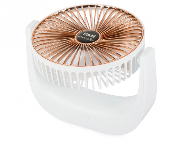Draadloze tafelventilator – Wit-roze