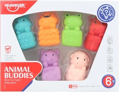 Waterspeeldiertjes – set van 6 rubberen badspeeltjes