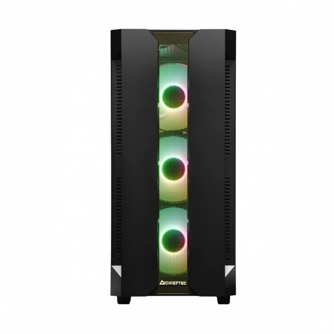 Midi Tower-kast CHIEFTEC Hunter met 4x RGB-ventilatoren