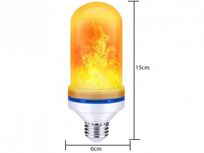 Led lamp met levend vlameffect e27 9w