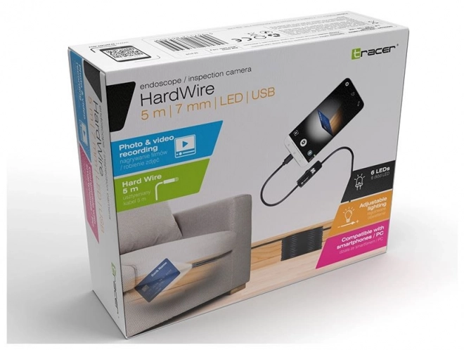 Endoscopische Camera Tracer HardWire 5M 7MM LED USB