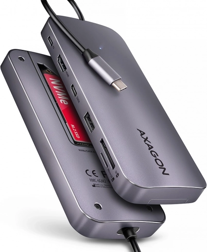 Multipoort USB-hub 6-in-1 AXAGON HMC-6GM2
