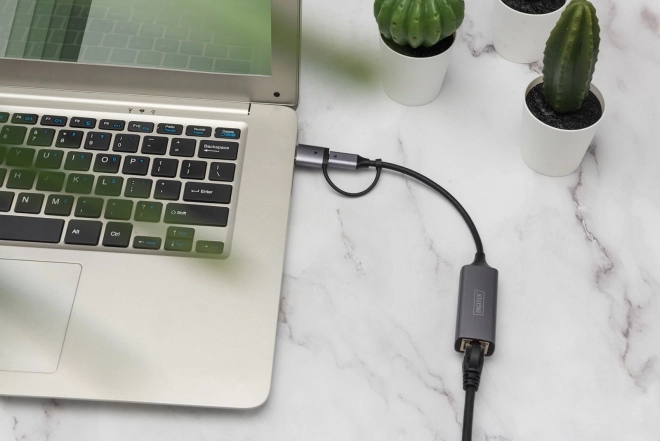 Digitus USB-C naar USB-A adapter naar RJ45 2.5 Gigabit Ethernet