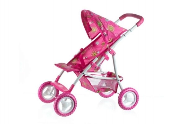 Sportieve poppenwagen met kap