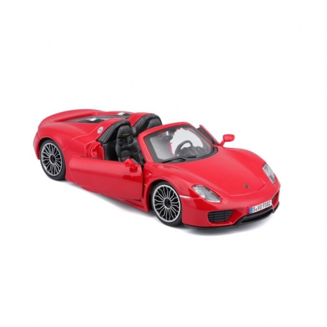 Bburago Porsche 918 Spyder rood model 1:24