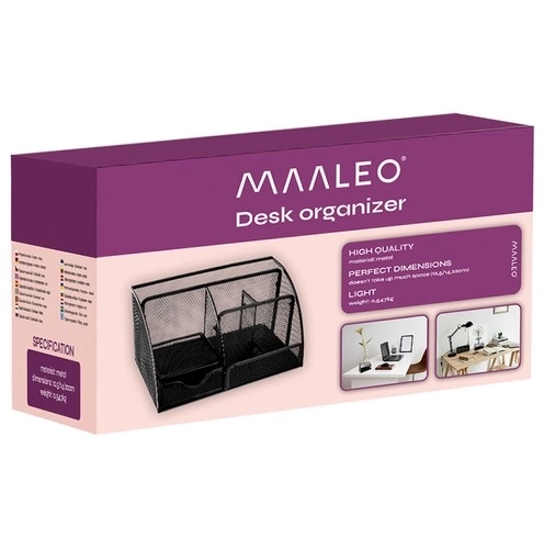 zwarte organizer voor bureau