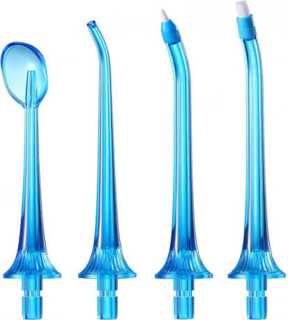 Vier spuitkoppen voor complete hygiëne