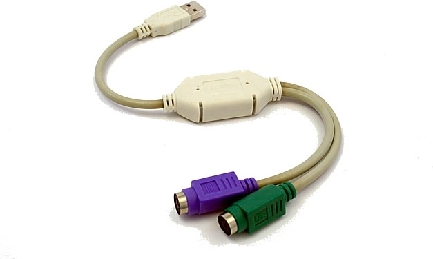USB-adapter naar 2x PS/2 (toetsenbord en muis)