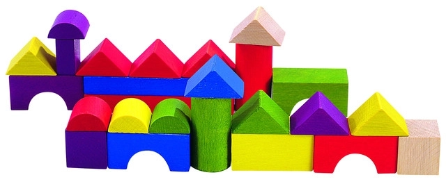 Houten bouwstenen 100 stuks