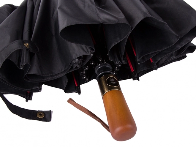 Elegante opvouwbare zwarte paraplu