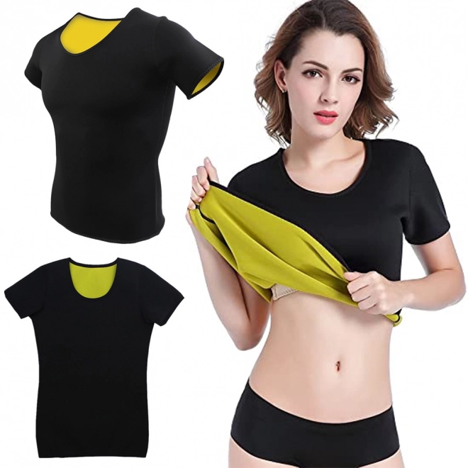 Neopreen fitness t-shirt met korte mouwen voor dames – vel. M