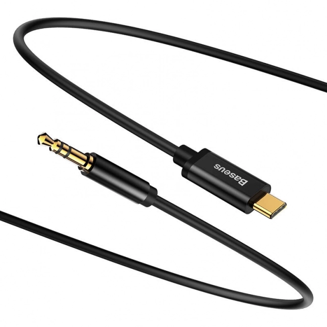Baseus Yiven Audiokabel USB-C naar mini-jack 3,5 mm, 1,2 m - zwart