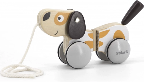 Houten trektouw-hondje VIGA POLARB