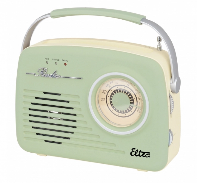 Retro radio LUIZA SP-11 MP3 USB SD Mintgroen