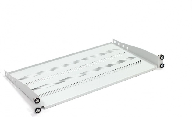 Stationaire plank 1U voor 19" rack grijs
