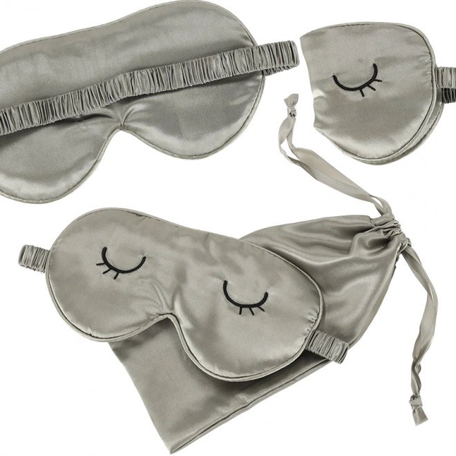 Slaapmasker met grijze hoes