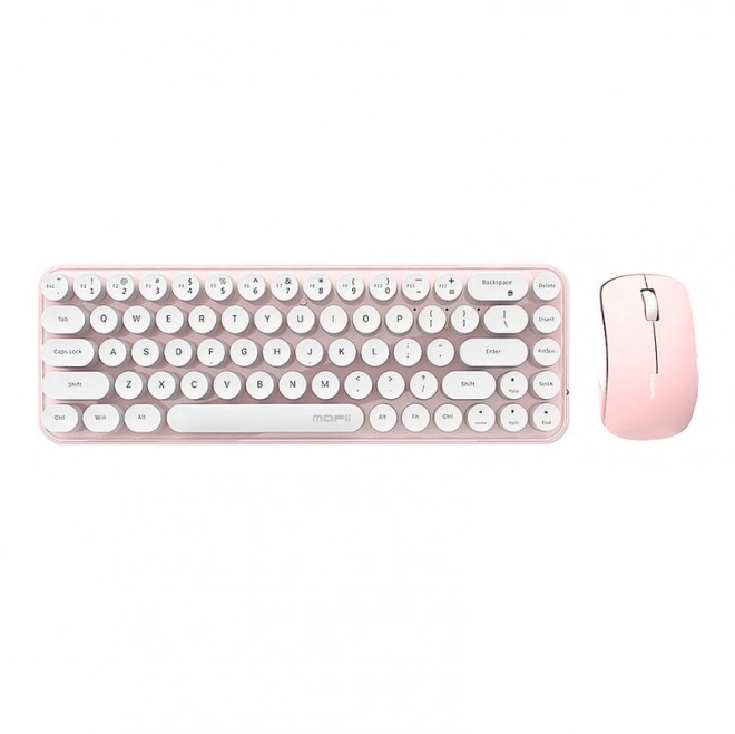 Draadloos toetsenbord en muis MOFII Bean 2.4G wit-roze
