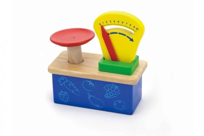 Houten weegschaal