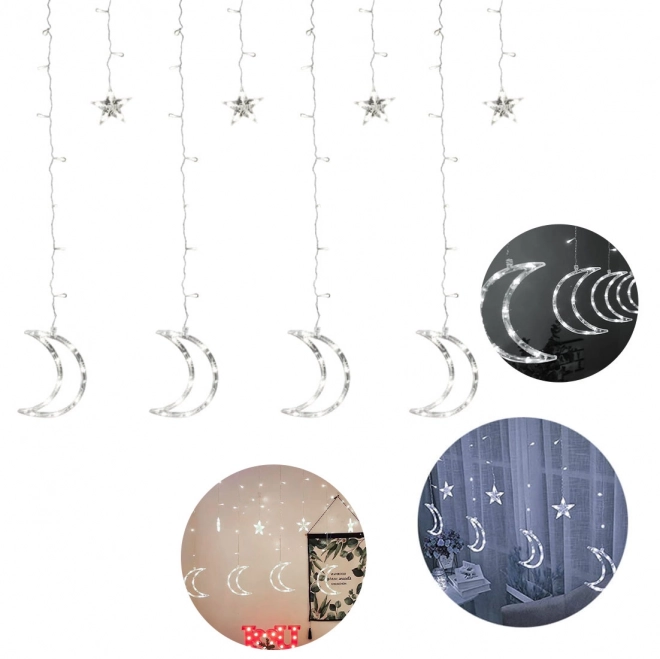 Decoratieve LED-lichten in de vorm van de maan en sterren