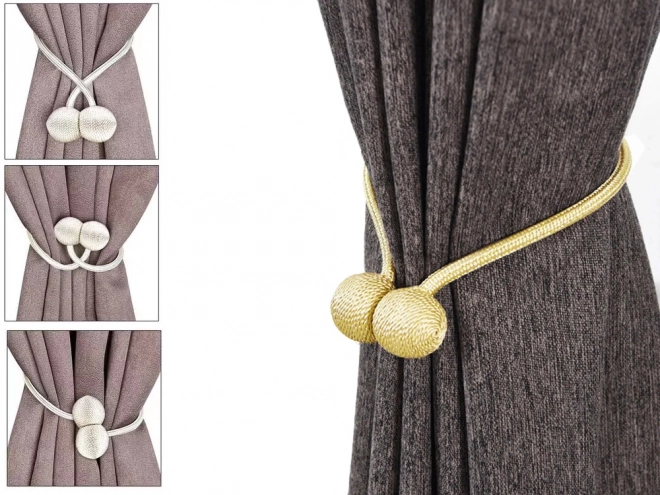 Decoratieve magnetische clips voor gordijnen – Gouden