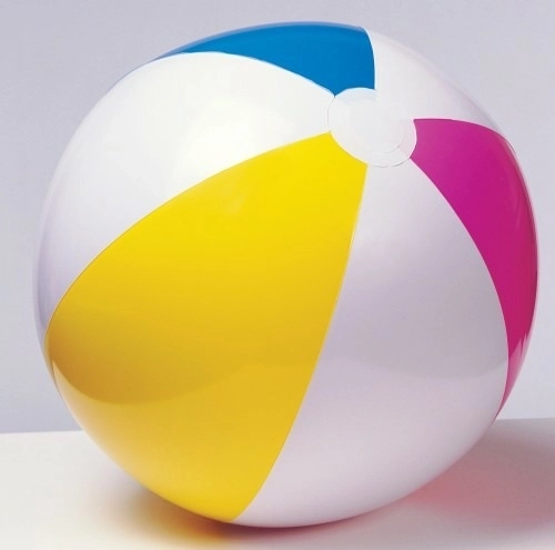 Opblaasbare bal met regenboogstrepen - 61 cm