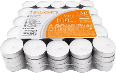 Theelichtjes 3 u – verpakking 100 st.
