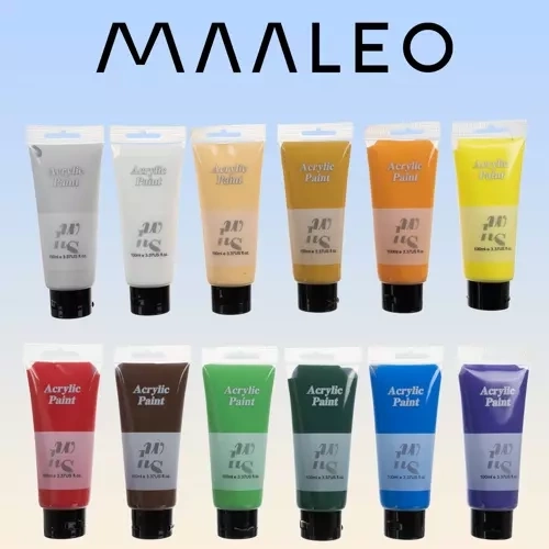 Acrylverf 12 stuks. 100 ml Maaleo 20424