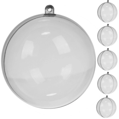Transparante versieringen 10cm - set van 5 stuks Ruhhy 22276