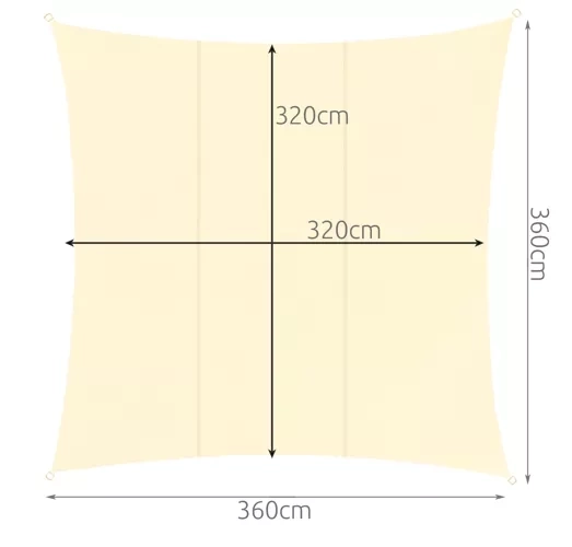 Zonnescherm 3,6x3,6 m Gardlov 23165